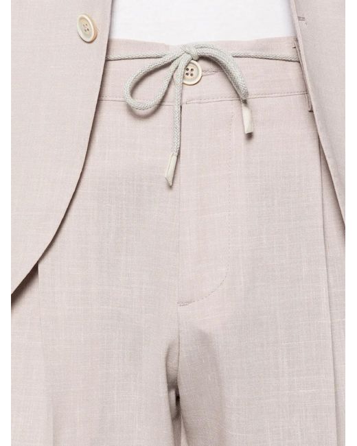 Eleventy White Single-Breasted Suit for men