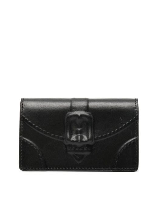 Maison Mihara Yasuhiro Black Portefeuille À Boucle Embossée