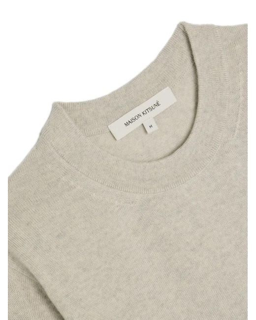 W Bold Fox Head Patch Regular Jumper Maison Kitsuné en coloris Natural