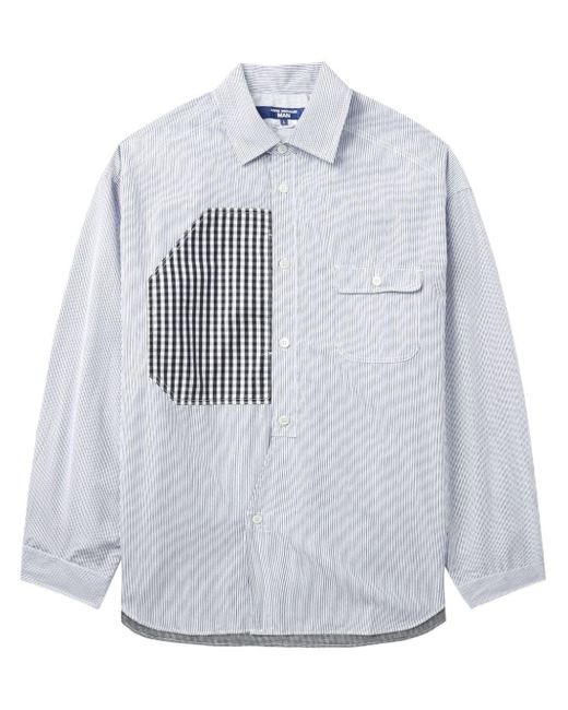 Chemise en coton à empiècements contrastants Junya Watanabe pour homme en coloris Gray