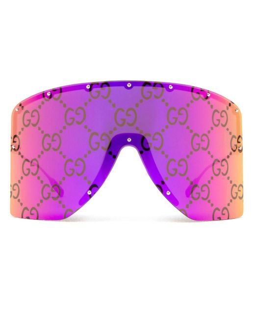 Occhiali Da Sole Gg1244S A Mascherina di Gucci in Purple