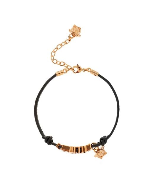 Versace White Leather Bracelet