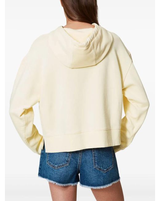 Twinset Natural Oval T Embroidered Hoodie