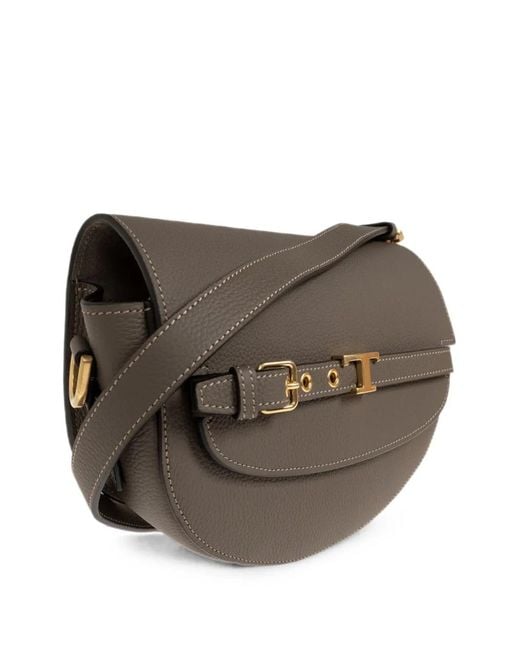 Tod's Brown T Signature Crossbody Bag