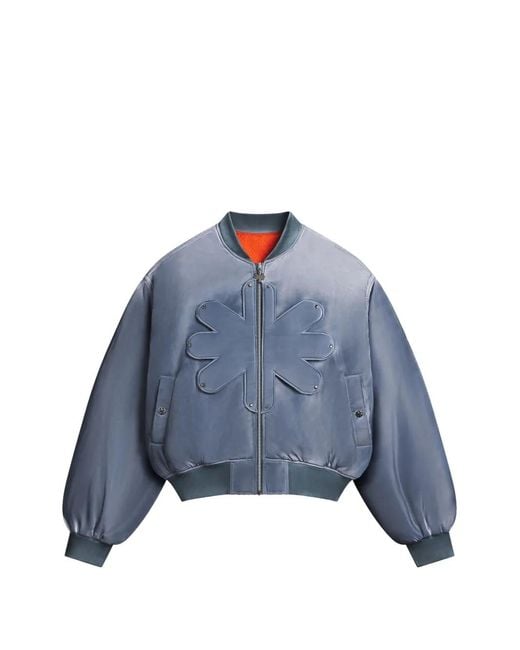LOSTSHDWS Blue Reversible Bomber Jacket for men