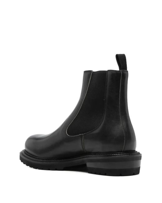 Buttero Black Elasticated-Ankle Boots for men
