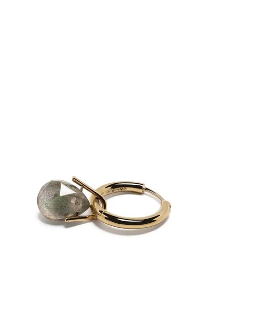 Pascale Monvoisin White 9Kt Orso Labradorite Hoop Earring