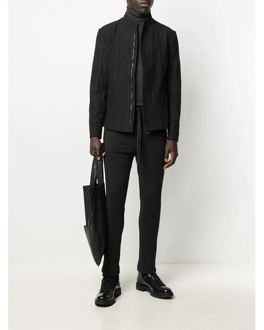 Forme D'expression Black Engineered Pullon Pants for men