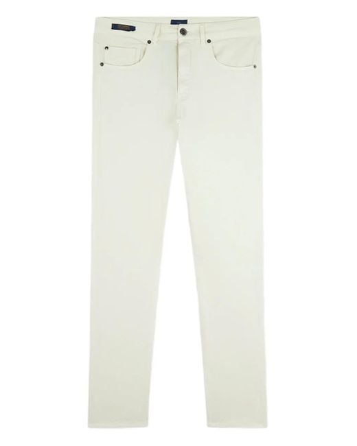 Paul & Shark Five-Pocket-Hose in White für Herren