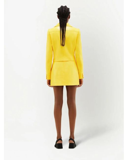 Courreges Mini-Rok Met Logopatch in het Yellow