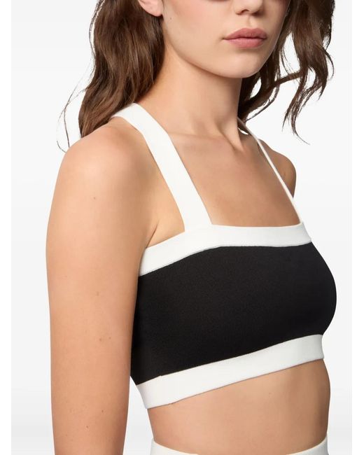 Nina Ricci White Bralette Knit Top
