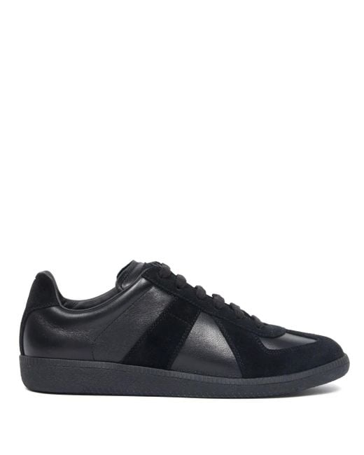 Maison Margiela Blue Replica Low-Top Leather Sneakers