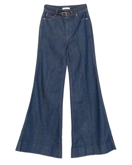 Jean À Ceinture Élastique Zimmermann en coloris Blue