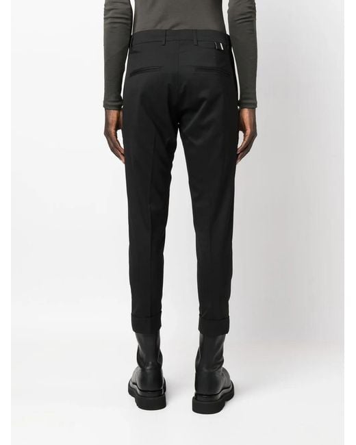 Low Brand Black Straight-Leg Trousers for men