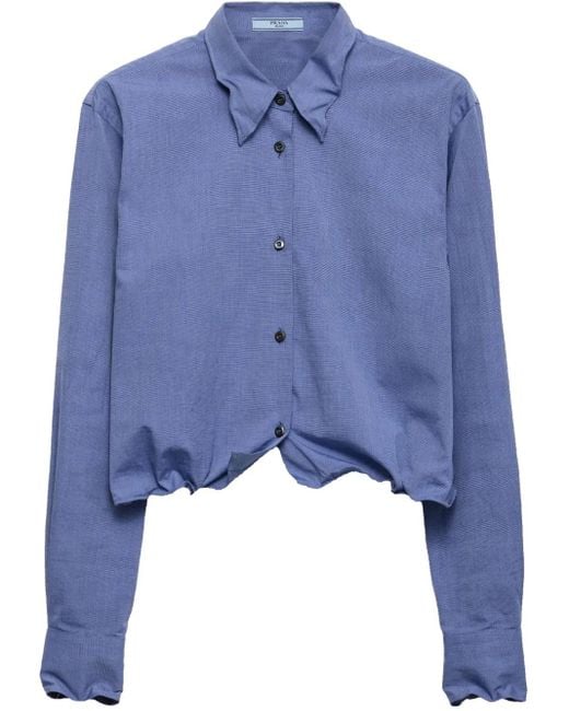 Prada Fil-à-fil シャツ Blue