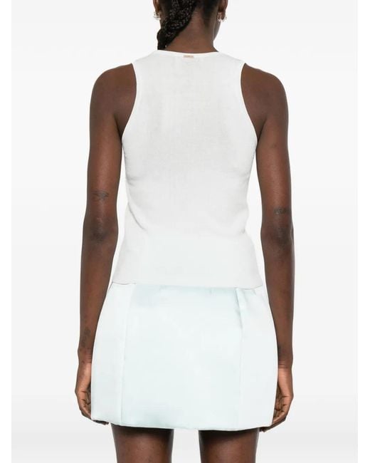Twinset White Sequin Vest