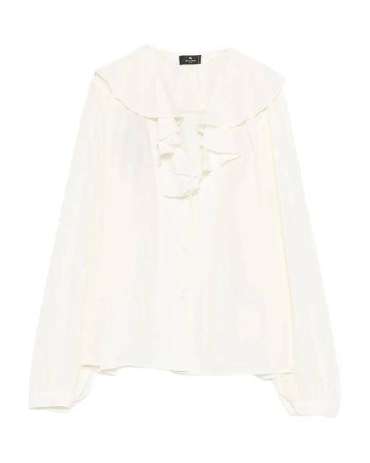 Etro White Silk Shirt