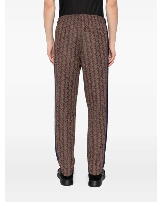 Lacoste Brown Logo-Patch Trousers for men