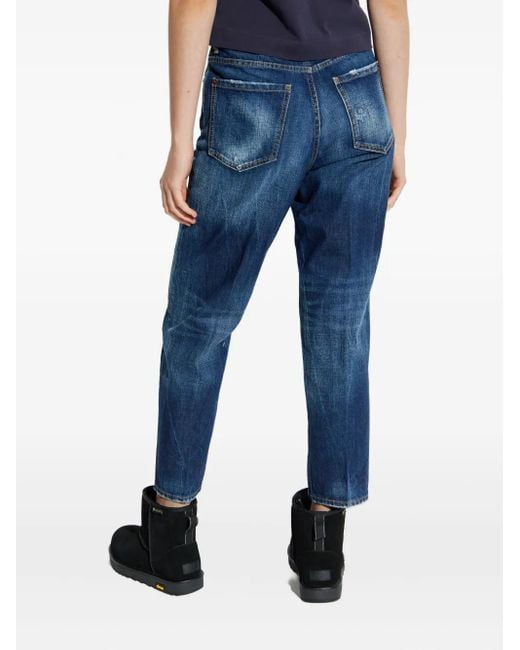 DSquared² Gerafelde Jeans in het Blue