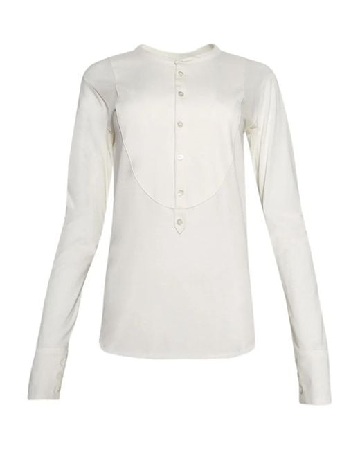 ANGELICA MONTINI STUDIOS White Button-Front Top