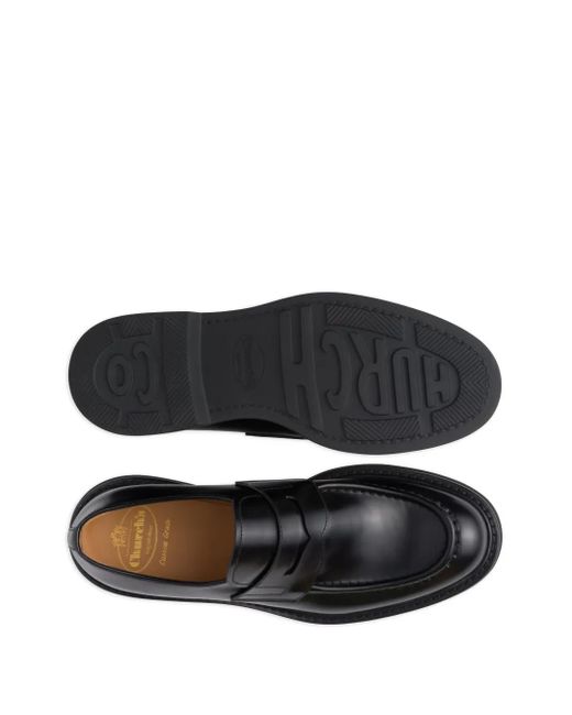 Church's Black Seam-Detail Leather Loafers for men