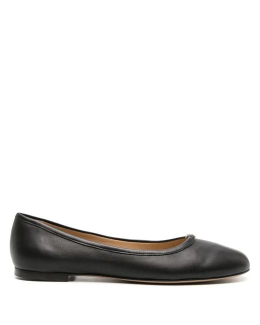 Chloé Black Leather Ballerina Flats For