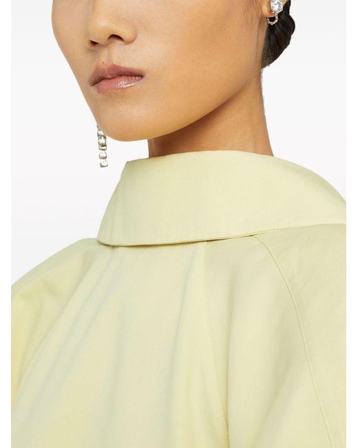 Jil Sander Yellow Chelsea-collar Reversible Minidress