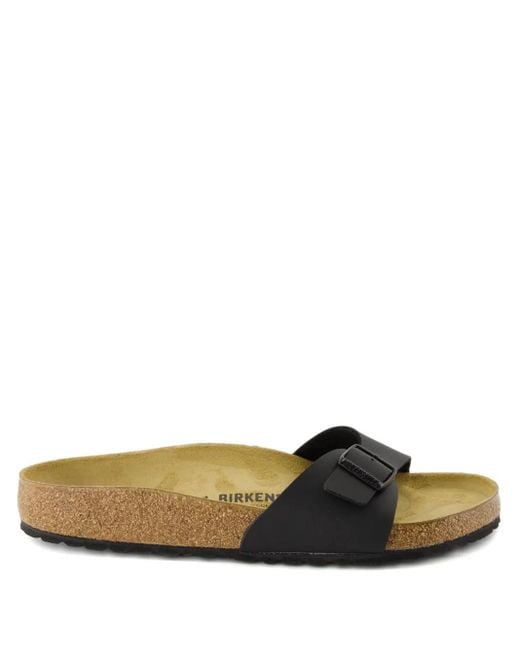Birkenstock Black Madrid Buckle Single-Band Sandals for men