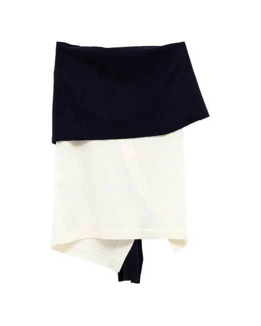 J.W. Anderson Blue Layered Knotted Top