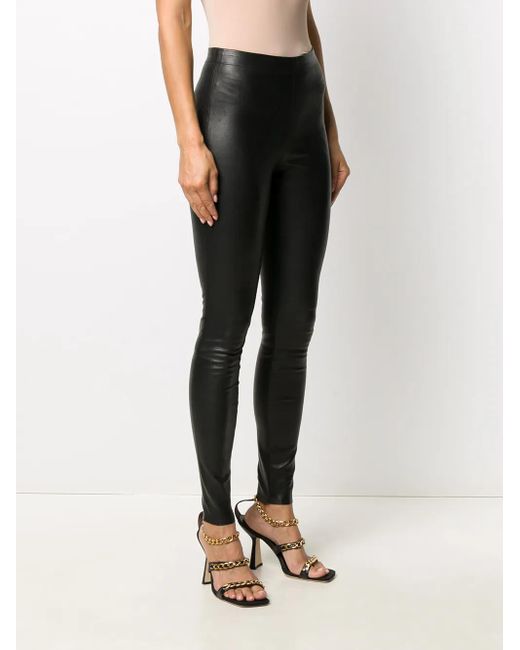 Alice + Olivia Black Maddox Leather Leggings