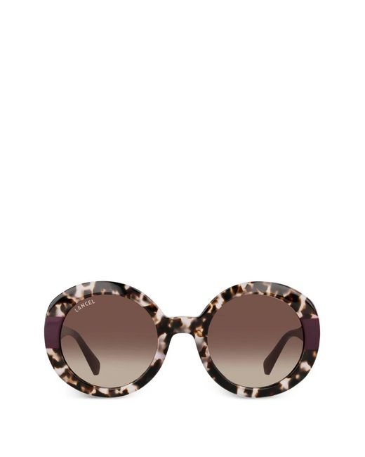 Lancel Brown Lunettes De Soleil À Monture Ronde