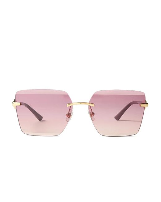 Jimmy Choo Isaline Zonnebril in het Pink