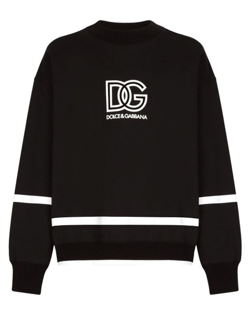 Dolce & Gabbana Black Long Sleeve Gyro Sweatshirt for men