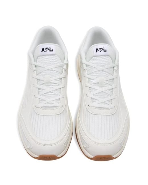 Athletic Propulsion Labs White Jogger Textured Lace-Up Sneakers for men