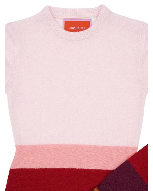 LaDoubleJ Red Two-Tone Crew-Neck Sweater