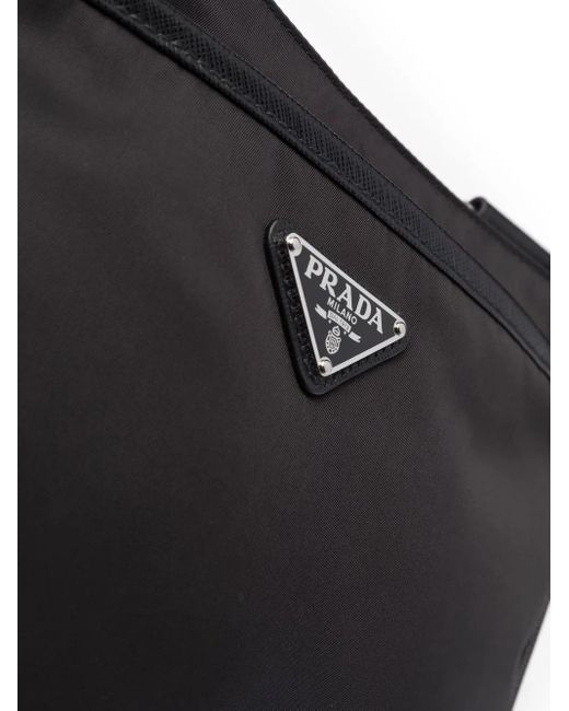 Prada Black Re-Nylon And Saffiano Shoulder Bag