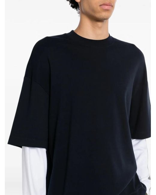 DARKPARK Black Layered-Sleeve T-Shirt for men