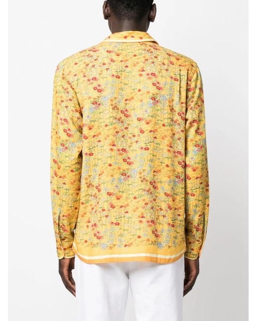 Orlebar Brown Yellow Ridley Solo Fantasy Shirt for men