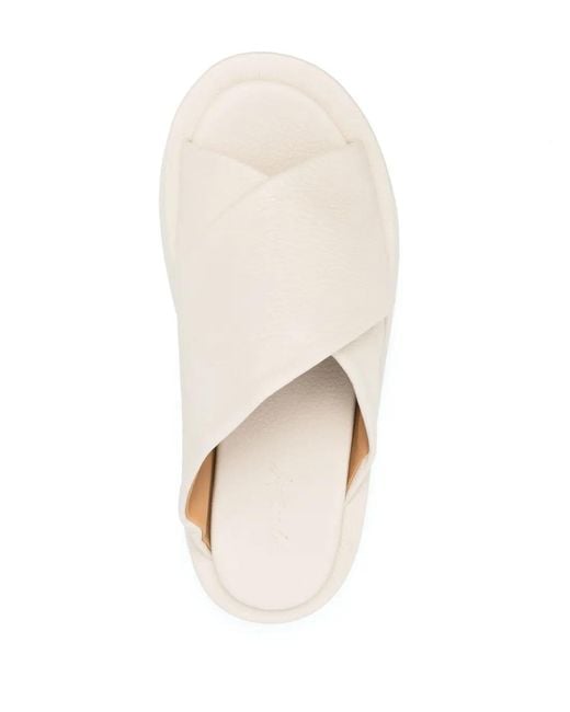 Marsèll White 60Mm Cross-Strap Platform Sandals