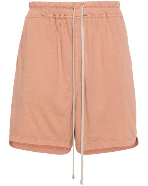 Rick Owens Pink Phleg Cotton Shorts for men