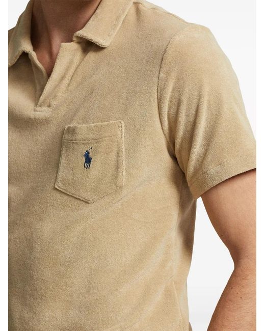 Polo Ralph Lauren Natural Polo Pony Embroidered Polo Shirt for men