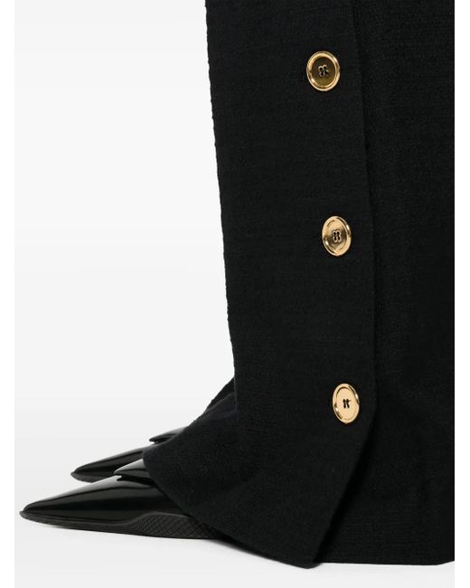 Patou Black Ausgestellte Tweed-Hose