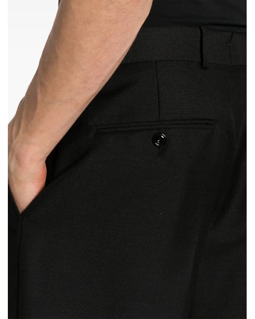 Pantalones cortos de vestir con pinzas Alexander McQueen de hombre de color Black