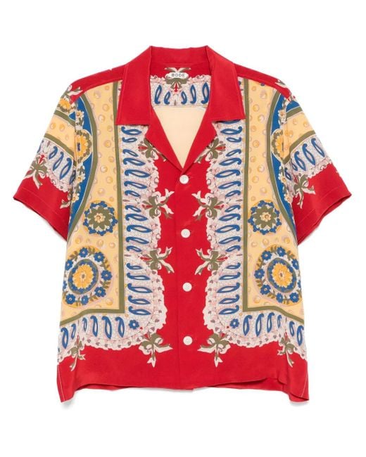 Bode Red Bricoloage Shirt for men