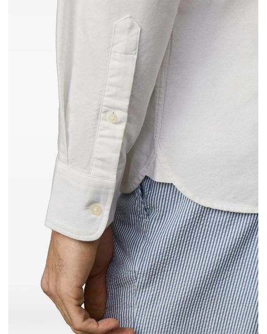 Hackett White Heritage Oxford Buttoned Shirt for men