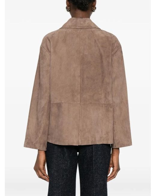 Max Mara Brown Buttoned Jacket
