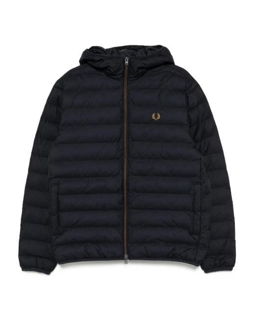 Fred Perry Black Insulated Padded Jacket for men