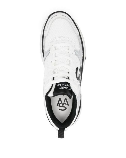 Stuart Weitzman White Sw Logo-Appliqué Sneakers