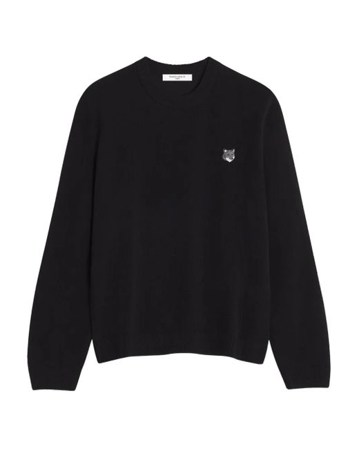 Maison Kitsuné Black Wool Sweater for men