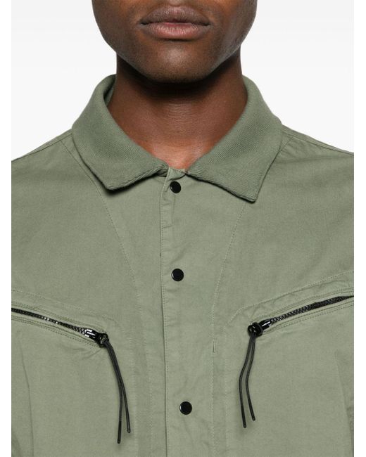 C P Company Green Lens-detail Cotton Shirt for men